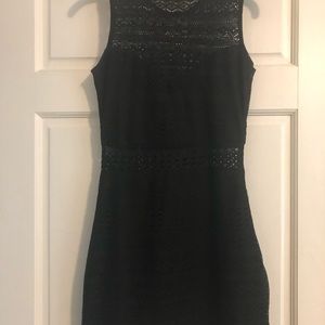 Lace black body con